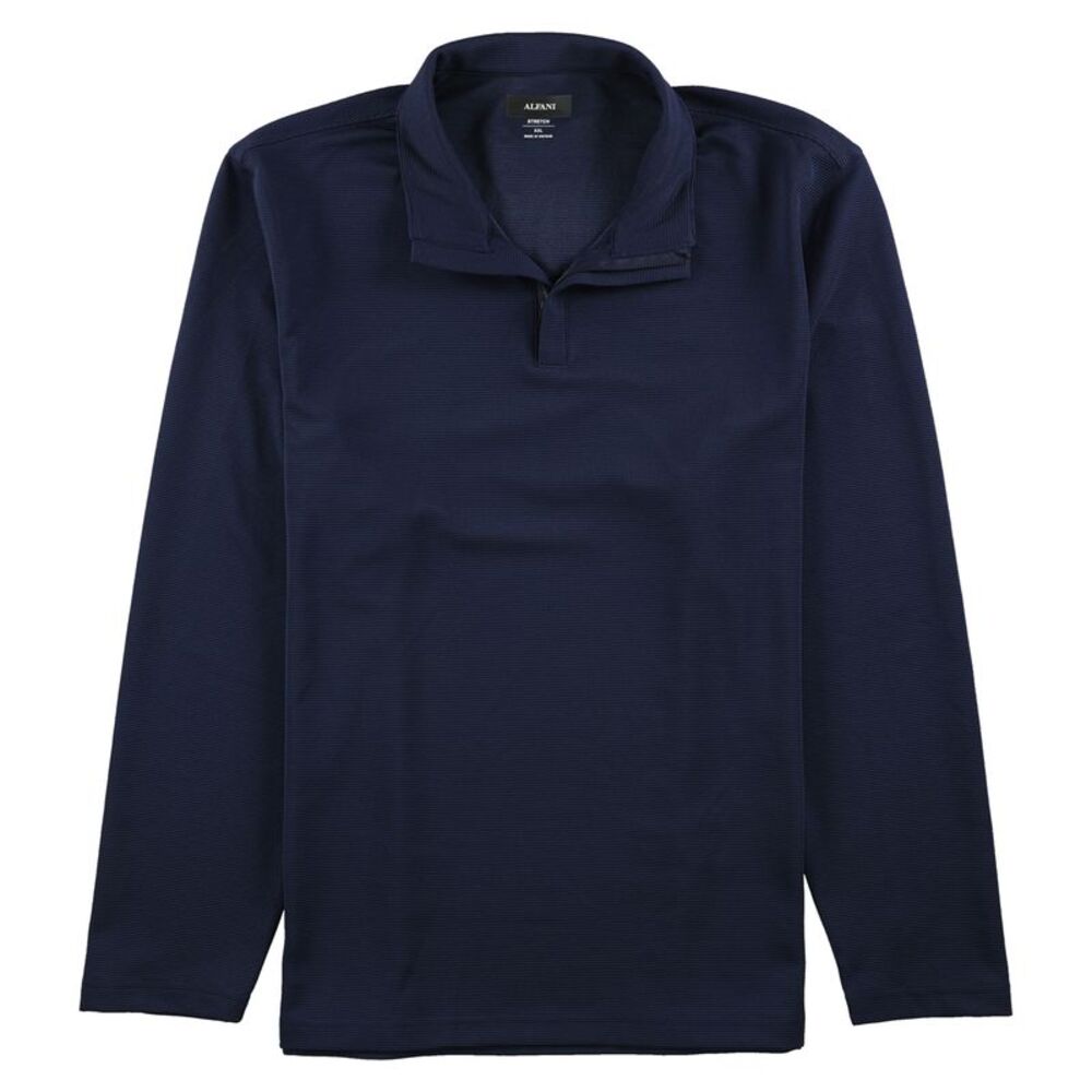Alfani Mens Ottoman Quarter-Zip Pullover Sweater, Blue, 2XL, DM - Picture 1 of 1